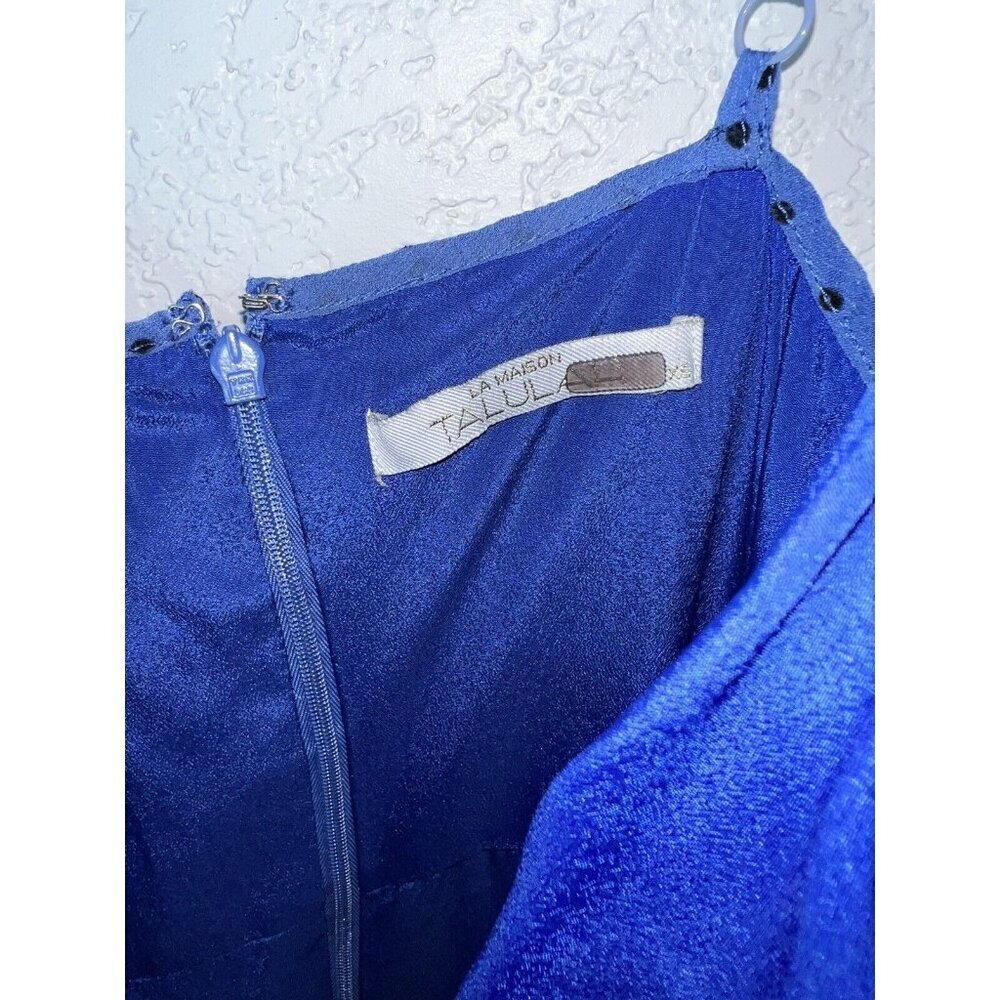 La Maison Talulah Sorrento Midi Dress Women's XS Blue Polka Dot Retro Look X - Picture 12 of 16